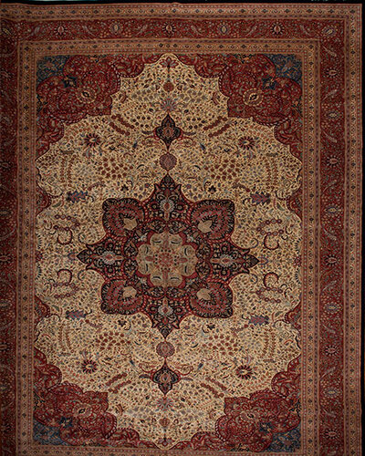 81530 Kashan Collection Cream/Rust 18.0 X 27.11